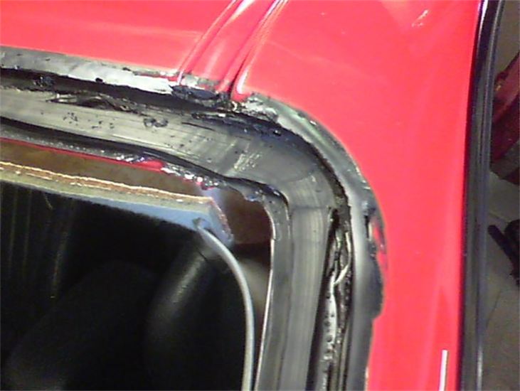 Back filled leaking windshield attempt